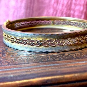 Antique 12K Gold Filled Filagree Victorian  Art Nouveau Bracelet